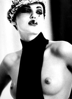 Nadja Auermann smoking topless