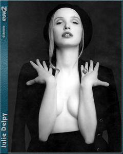 Young Julie Delpy braless but covered