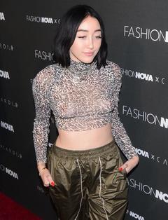 Noah Cyrus braless in see through top
