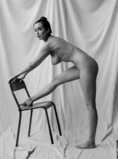Sarah Stephens fully nude black-&-white image