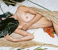 Carly Foulkes lying naked