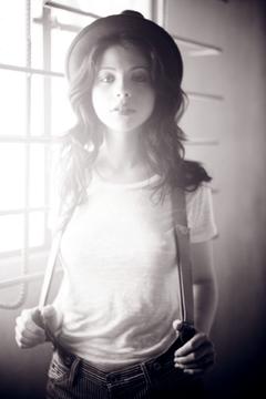 Michelle Trachtenberg in white t-shirt for Mean Magazine