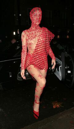 Wallis Day in see through dress at Edward Enninful's Trailblazer award celebration in London - December 2023
