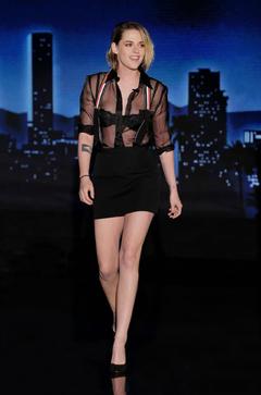 Kristen Stewart leggy at Jimmy Kimmel Live in Hollywood