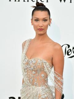 Bella Hadid in see through dress at Cannes Film Festival