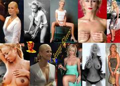Jenny Elvers sexy, pokies, topless collage