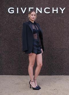 Nora Arnezeder sexy legs at Givenchy Womenswear Spring∕Summer show during Paris Fashion Week