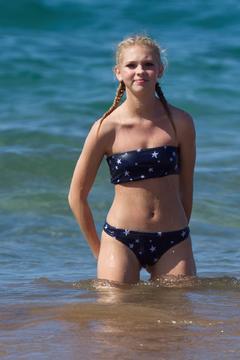 Jordyn Jones in a bikini at the beach in Hawaii
