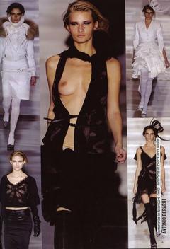 Nicole Trunfio nude boobs runway collage