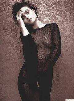 Helena Bonham Carter braless in see through dress