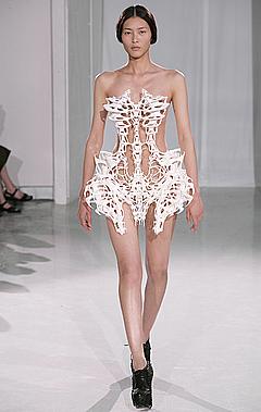 Liu Wen almost naked runway photo