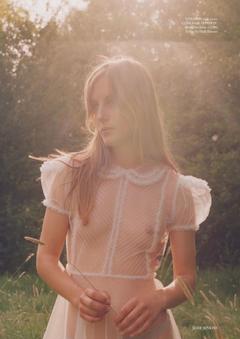 Olympia Campbell braless in see through dress