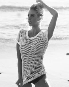 Bri Teresi posing in see through top