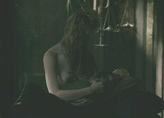 Alyssa Sutherland topless at Vikings