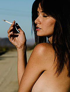 Sara Malakul Lane smoking braless
