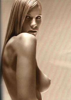 Ina Neidal topless black-&-white image