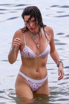 Bella Thorne in bikini at the beach in Miami