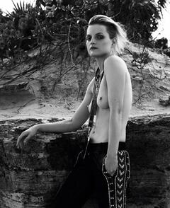 Guinevere Van Seenus toless for Vogue, Germany - May 2012
