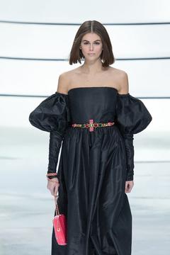 Kaia Gerber on the runway for Chanel Show FallWinter 2020 at Paris Fashion Week