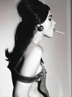 Crystal Renn sideboob for Tush Spring 2010