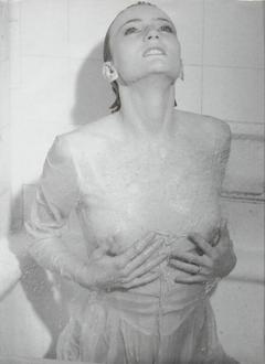French singer Patricia Kass in wet see through dress