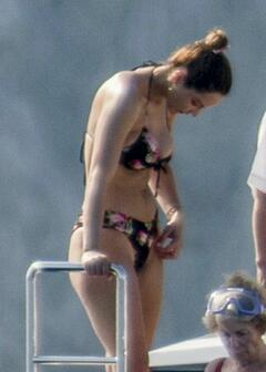 Katharine McPhee in bikini on a yacht in Capri, Italy - July 03, 2019