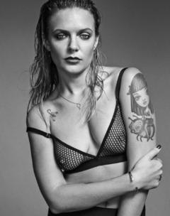 Tove Lo nude tits under see through lingerie bra