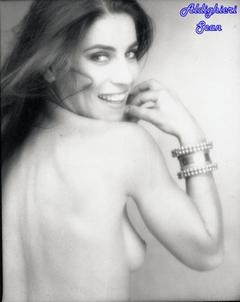 Paola Turciplain topless black-&-white photo