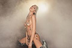 Eliza Cummings topless with pasties