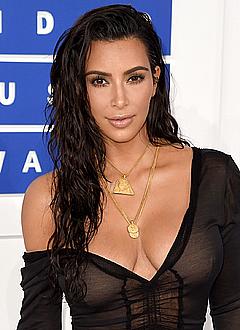 Kim Kardashian sexy in see through dress