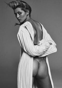 Hana Jirickova nude ass black-&-white image