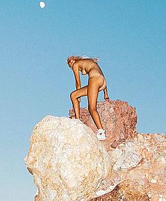 Blonde Phoenix Cotner fully nude in nature