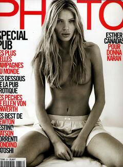 Spanish model and actress Esther Canadas topless for Photo magazine